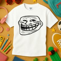Funny Troll Face Nerd Geek Kids T-Shirt