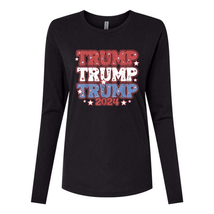 Funny Trump Fourth Of July Trump Convicted Felon Womens Cotton Relaxed Long Sleeve T-Shirt