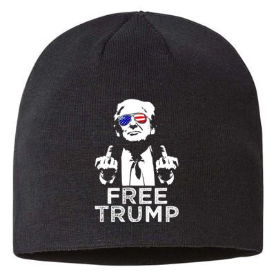 Free Trump, Free Donald Trump 2024 Sustainable Beanie