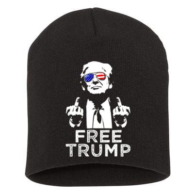 Free Trump, Free Donald Trump 2024 Short Acrylic Beanie