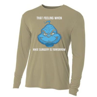 Funny That Feeling When Knee Surgery Is Tomorrow Meme Cooling Performance Long Sleeve Crew