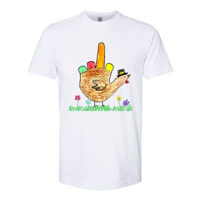 Funny Thanksgiving Friendsgiving Pilgrim Turkey Hand Drawing Softstyle® CVC T-Shirt