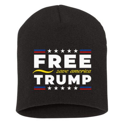 Free Trump Free Donald Trump 2024 Short Acrylic Beanie