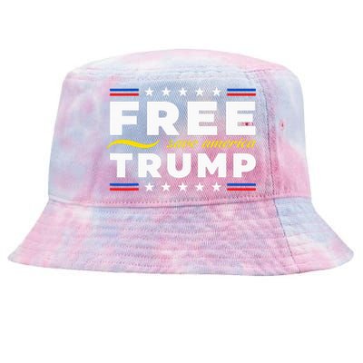 Free Trump Free Donald Trump 2024 Tie-Dyed Bucket Hat