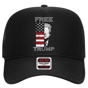 Free trump High Crown Mesh Back Trucker Hat