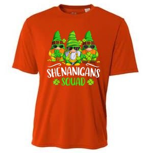 Funny Time For Shenanigans Squad St Patricks Day Gnomes Cooling Performance Crew T-Shirt