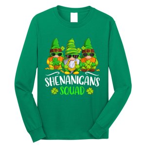 Funny Time For Shenanigans Squad St Patricks Day Gnomes Long Sleeve Shirt