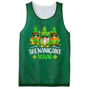 Funny Time For Shenanigans Squad St Patricks Day Gnomes Mesh Reversible Basketball Jersey Tank