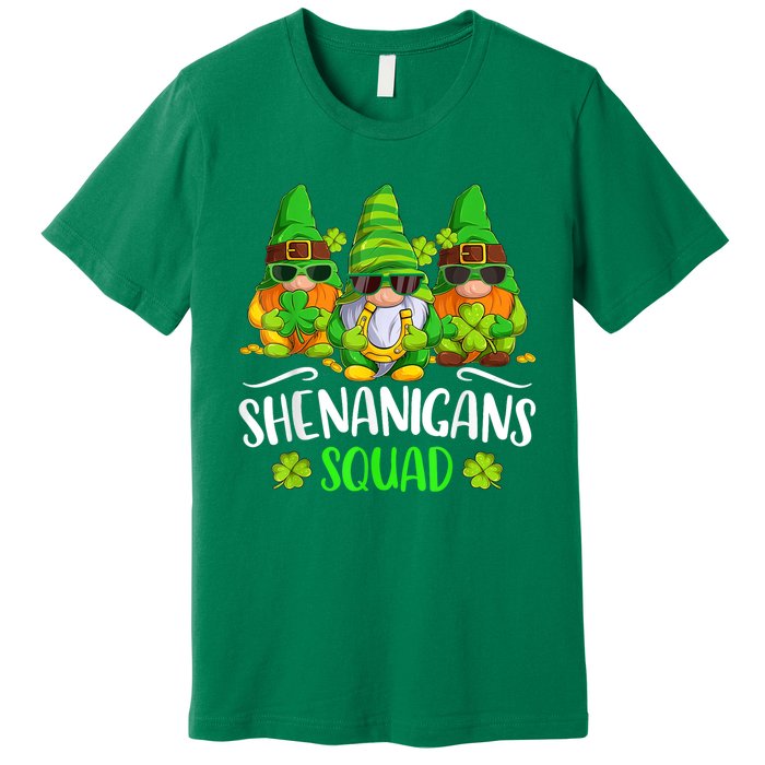 Funny Time For Shenanigans Squad St Patricks Day Gnomes Premium T-Shirt