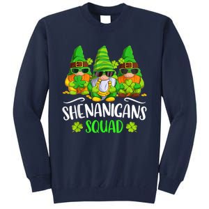 Funny Time For Shenanigans Squad St Patricks Day Gnomes Tall Sweatshirt