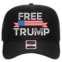 Free Trump, Free Donald Trump Republican Support High Crown Mesh Back Trucker Hat