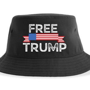 Free Trump, Free Donald Trump Republican Support Sustainable Bucket Hat