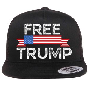 Free Trump, Free Donald Trump Republican Support Flat Bill Trucker Hat