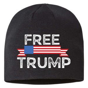 Free Trump, Free Donald Trump Republican Support Sustainable Beanie