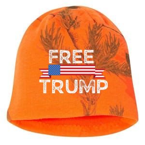 Free Trump, Free Donald Trump Republican Support Kati - Camo Knit Beanie