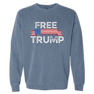 Free Trump, Free Donald Trump Republican Support Garment-Dyed Sweatshirt