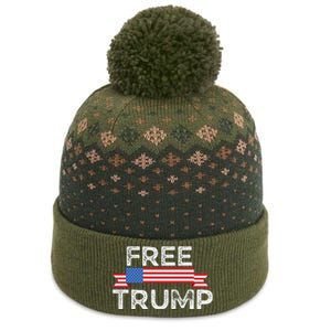 Free Trump, Free Donald Trump Republican Support The Baniff Cuffed Pom Beanie