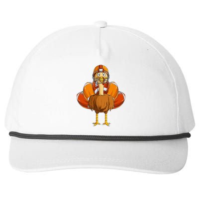 Funny Thanksgiving Football  Turkey  Snapback Five-Panel Rope Hat