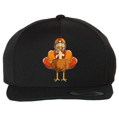 Funny Thanksgiving Football  Turkey  Wool Snapback Cap