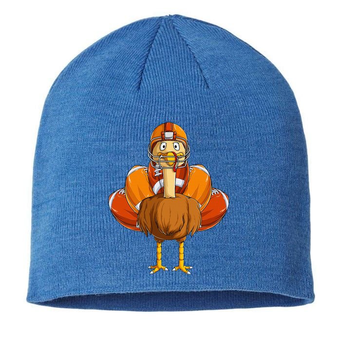 Funny Thanksgiving Football  Turkey  Sustainable Beanie