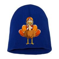 Funny Thanksgiving Football  Turkey  Short Acrylic Beanie