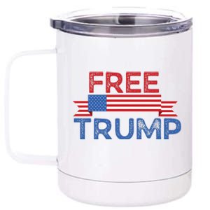 Free Trump, Free Donald Trump Republican Support 12 oz Stainless Steel Tumbler Cup