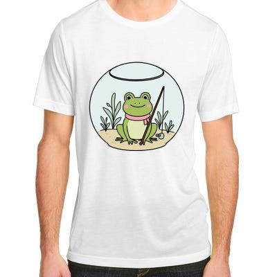 Frog Terrarium Fishing Whimsical Amphibian Adventure Adult ChromaSoft Performance T-Shirt