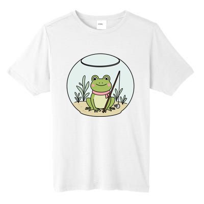 Frog Terrarium Fishing Whimsical Amphibian Adventure Tall Fusion ChromaSoft Performance T-Shirt