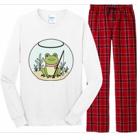 Frog Terrarium Fishing Whimsical Amphibian Adventure Long Sleeve Pajama Set