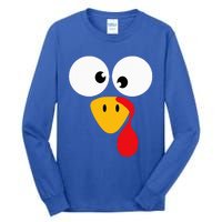 Funny turkey face for thanksgiving family costume Tall Long Sleeve T-Shirt