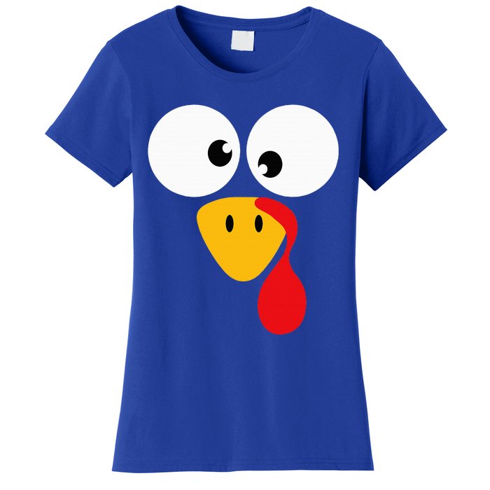 Funny turkey face for thanksgiving family costume Women's T-Shirt