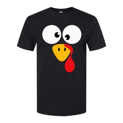 Funny turkey face for thanksgiving family costume Softstyle® CVC T-Shirt