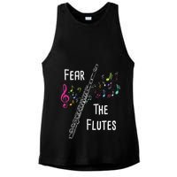 Fear The Flutes Flute Player Flutist Marching Band Music Ladies PosiCharge Tri-Blend Wicking Tank