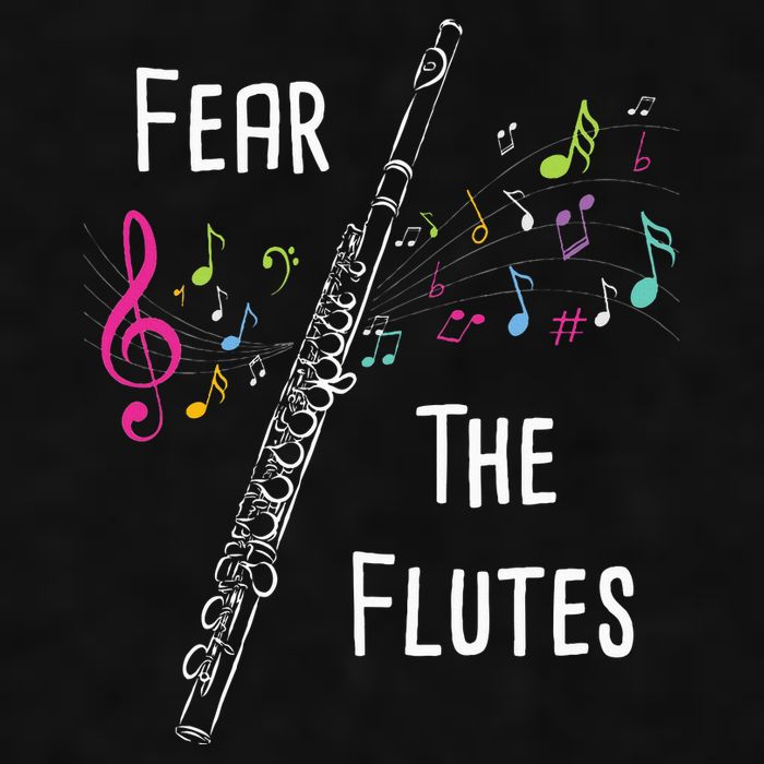 Fear The Flutes Flute Player Flutist Marching Band Music Ladies PosiCharge Tri-Blend Wicking Tank