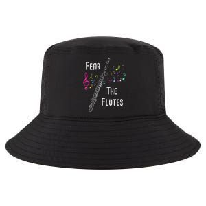 Fear The Flutes Flute Player Flutist Marching Band Music Cool Comfort Performance Bucket Hat