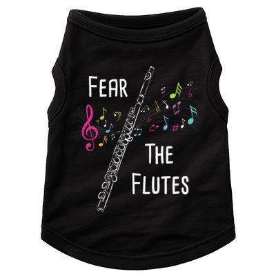 Fear The Flutes Flute Player Flutist Marching Band Music Doggie Tank