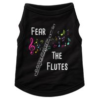 Fear The Flutes Flute Player Flutist Marching Band Music Doggie Tank