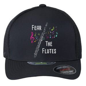 Fear The Flutes Flute Player Flutist Marching Band Music Flexfit Unipanel Trucker Cap