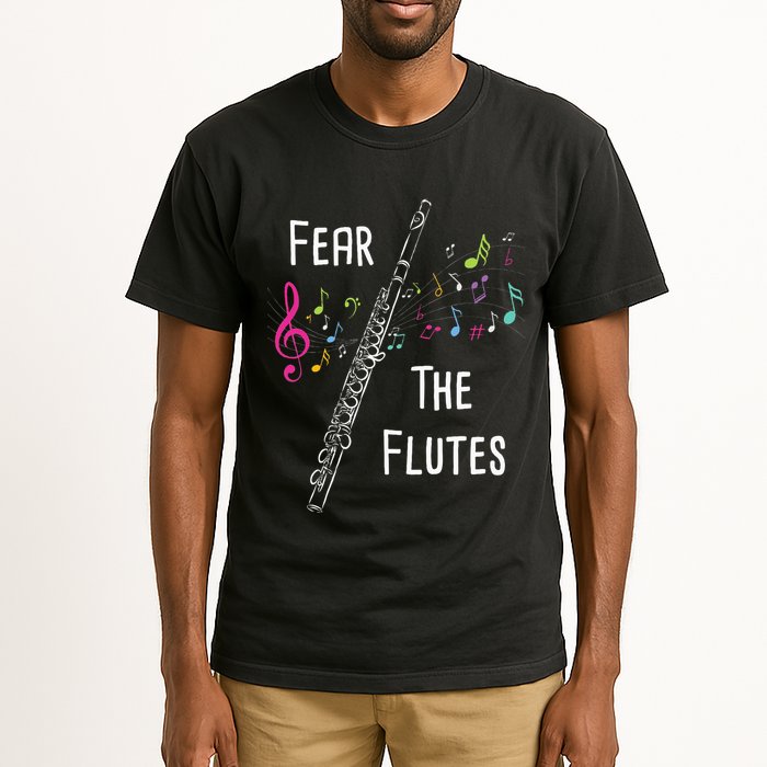 Fear The Flutes Flute Player Flutist Marching Band Music Tall T-Shirt
