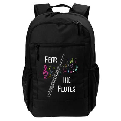 Fear The Flutes Flute Player Flutist Marching Band Music Backpack