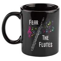 Fear The Flutes Flute Player Flutist Marching Band Music 11oz C Handle Ceramic Mug
