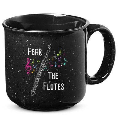 Fear The Flutes Flute Player Flutist Marching Band Music 15oz Campfire Ceramic Mug
