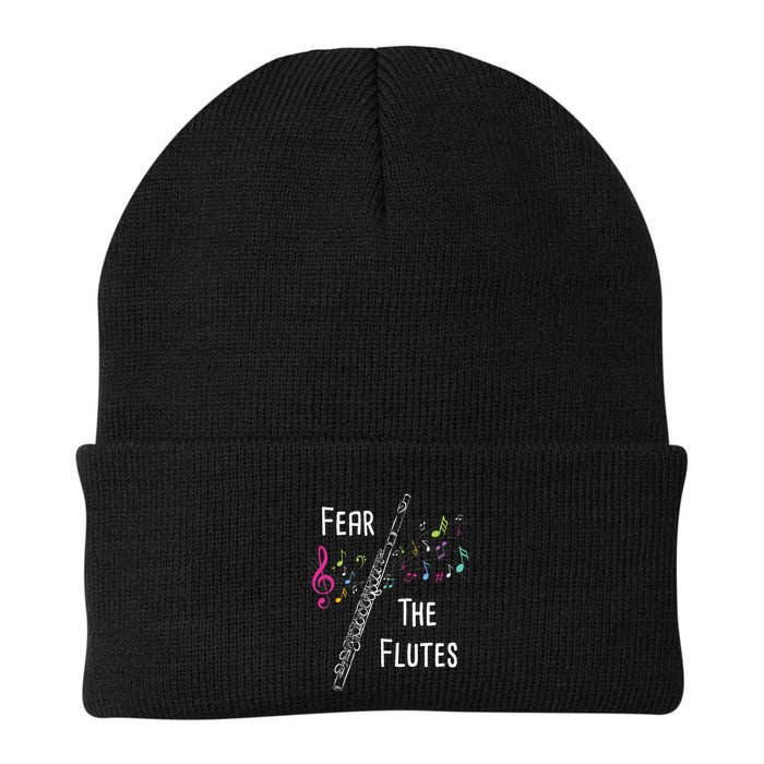 Fear The Flutes Flute Player Flutist Marching Band Music Beanie