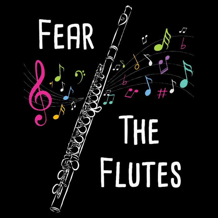 Fear The Flutes Flute Player Flutist Marching Band Music Drawstring Bag