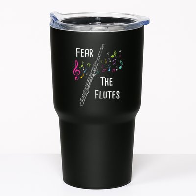 Fear The Flutes Flute Player Flutist Marching Band Music Tumbler