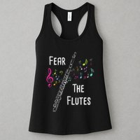 Fear The Flutes Flute Player Flutist Marching Band Music Womens Tank Top