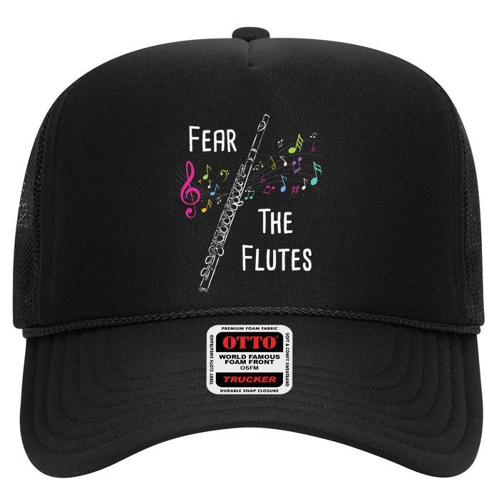 Fear The Flutes Flute Player Flutist Marching Band Music Trucker Hat