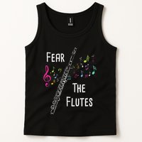 Fear The Flutes Flute Player Flutist Marching Band Music Tank Top
