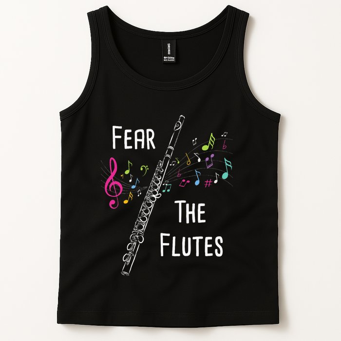 Fear The Flutes Flute Player Flutist Marching Band Music Tank Top