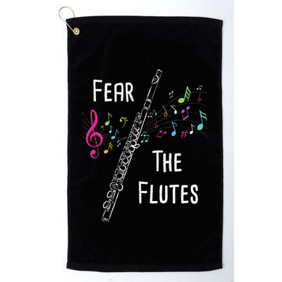 Fear The Flutes Flute Player Flutist Marching Band Music Golf Towel